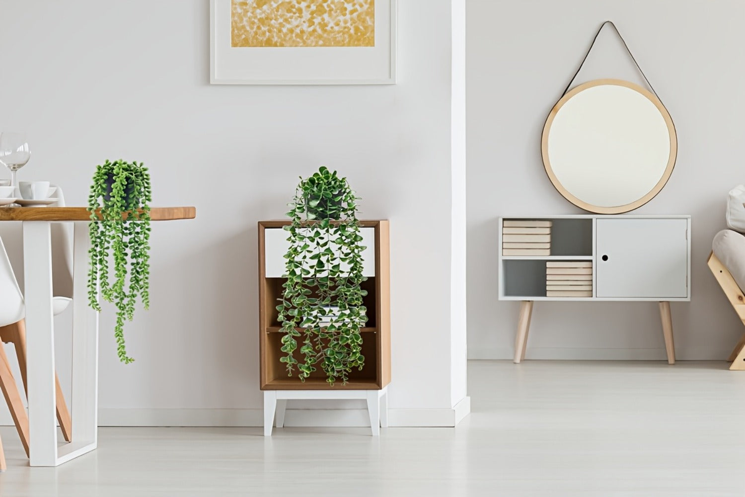Artificial Hanging Ivy Vines ¨C Fake Eucalyptus & Mandala Green Vine Plants for Indoor Wall Decor ¨C Faux Hanging Plants for Bedroom, Bathroom, Balcony, Bookshelf & Living Room Aesthetic ¨C 6 or 8 Pack
