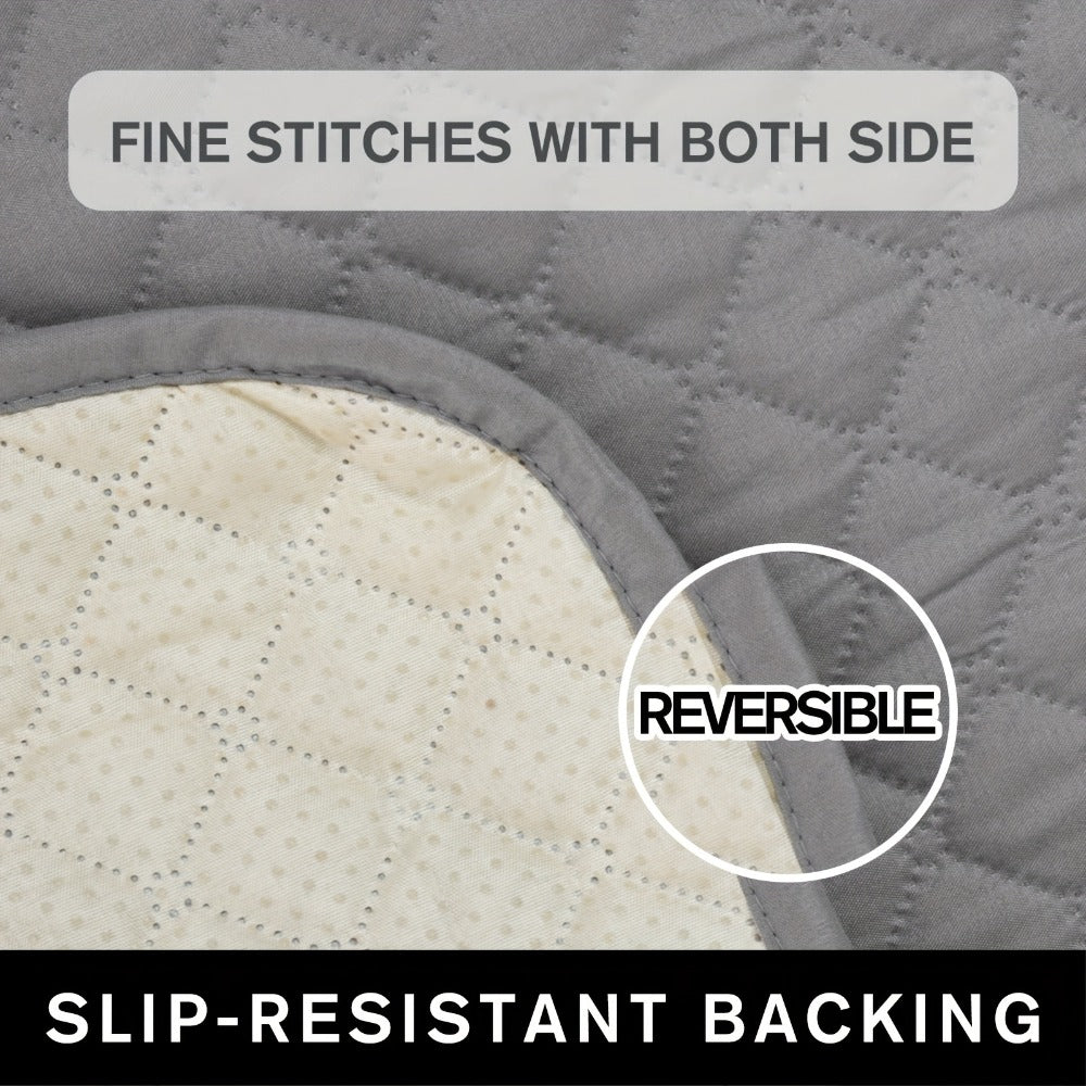 Sofa Slipcover 5-Layer Quilted Thick Sofa Cover Protector Elastic Strap Non-Slip Washable Pet Friendly Universal Fit 3 4 Seater Couch Cover for Living Room - 10 Colors