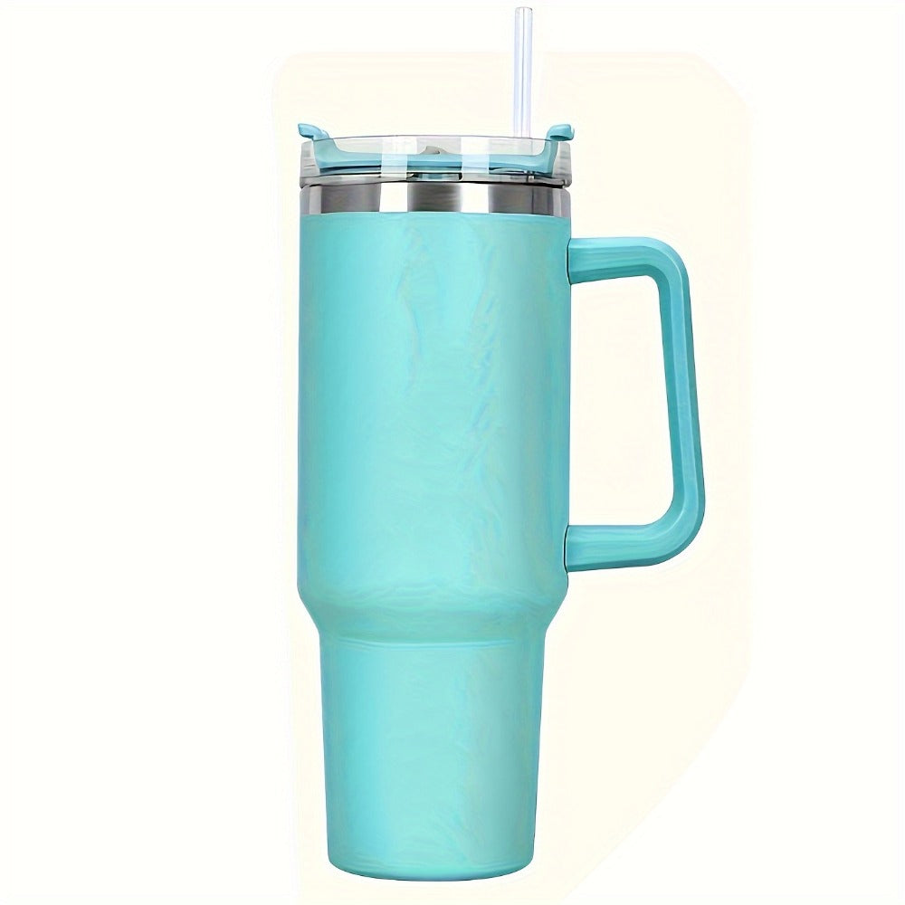 Water Bottle 40oz Stainless Steel with Lid and Straw - Leak Proof Insulated Cold Water Cup for Outdoor Sports Gym Hiking and Travel, Large Capacity Reusable Drink Bottle for Men and Women, Available in 6 Colors
