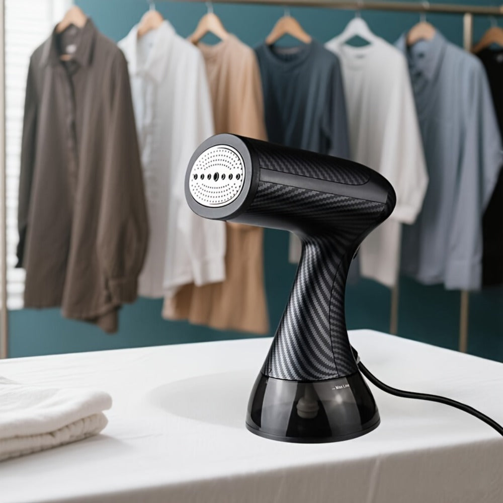 Portable Clothes Steamer 1100W ¨C 20-Second Fast Heat-Up Handheld Garment Steamer with 10oz Water Tank for Wrinkle Removal on All Fabrics ¨C Compact Travel Steam Iron for Home & Travel (Dark Black)