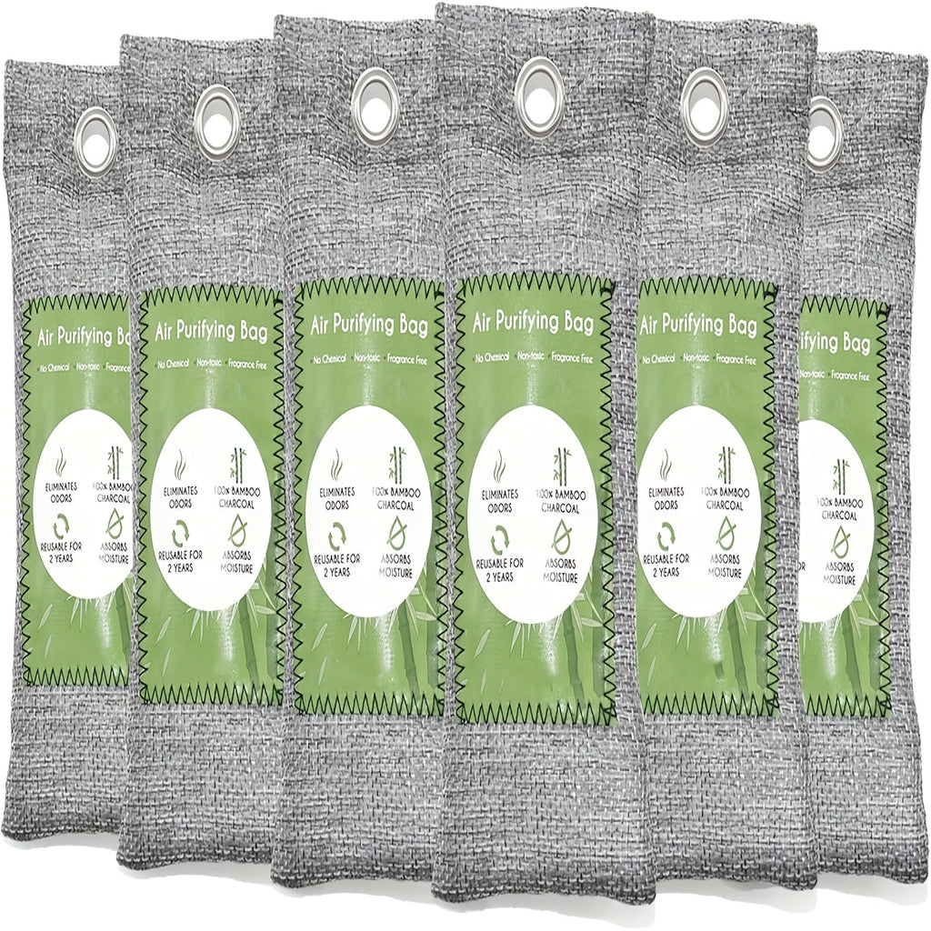 Bamboo Charcoal Air Purifying Bags Odor Absorber & Moisture Absorber Natural Activated Charcoal Odor Eliminator for Car Home Closet Shoe Refrigerator Pet Area Multi-Pack