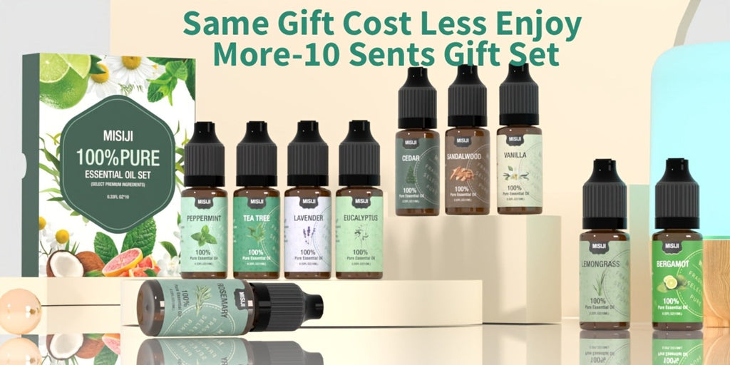 Essential Oils Set for Diffuser ¨C Rosemary Aromatherapy Scented Oils for Home Air Freshening, Humidifier, Candle Making & Laundry, Perfect Valentine's Day Gift for Women (6/10/20 x 0.34oz)