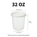 32oz Plastic Food Storage Containers with Lids 48 Sets Cups & Lids Meal Prep Containers Microwave Safe Portable
