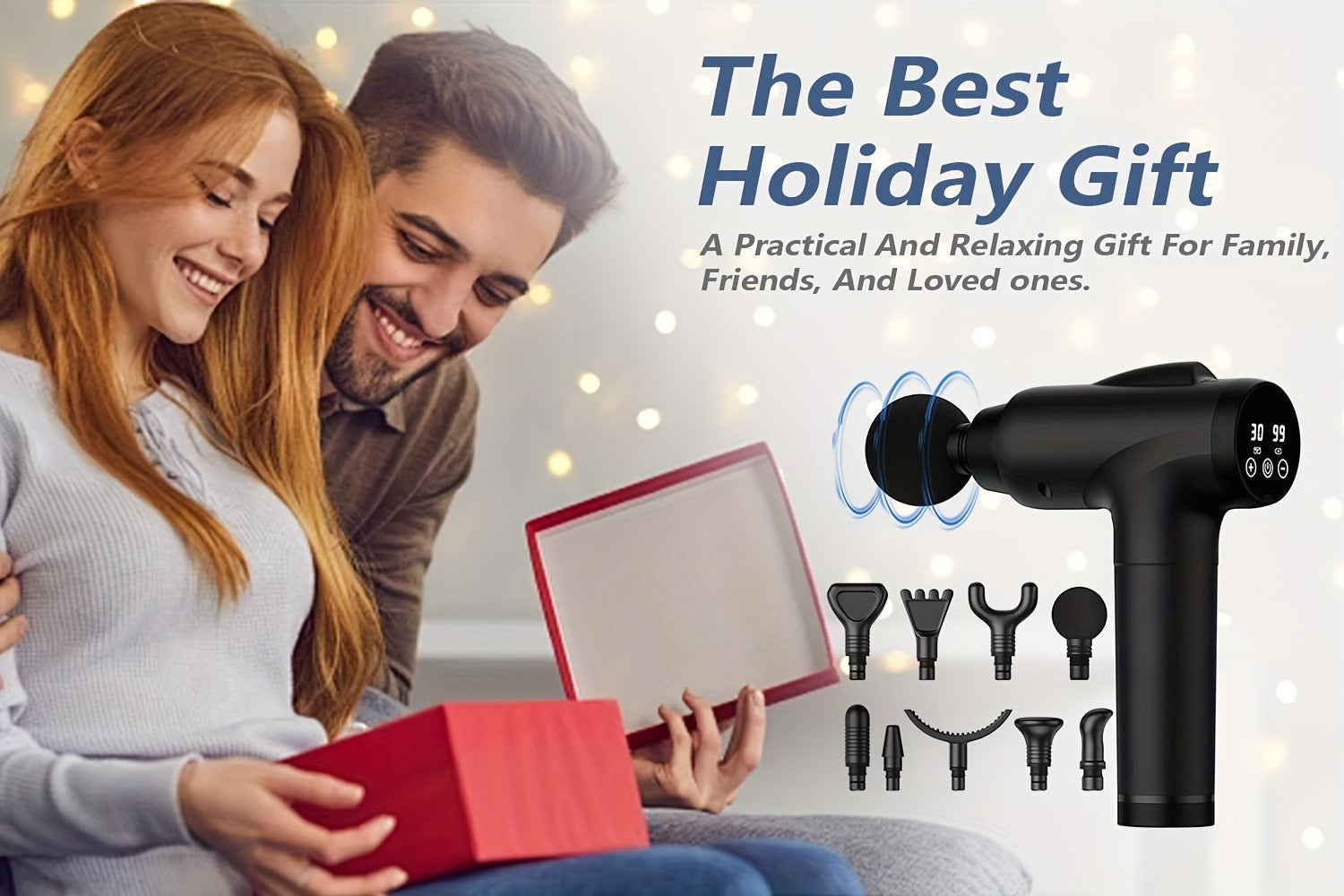 Massage Gun Deep Tissue ¨C Handheld Electric Muscle Massage Gun for Full Body, Back, Neck & Arm Relief, Percussion Massager for Sports & Fitness Recovery, Gift for Men Women Parents
