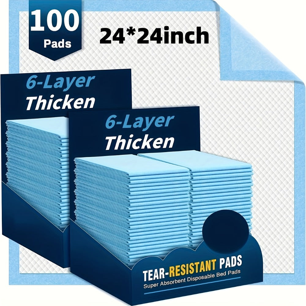 Disposable Underpads for Adults - XXL & XXXL Extra Large Incontinence Bed Pads - Heavy Duty Absorbent Leak-Proof Mattress Protector for Elderly Care - Adult Sheets Anti-Fouling Pet Training Mat 100 Pack