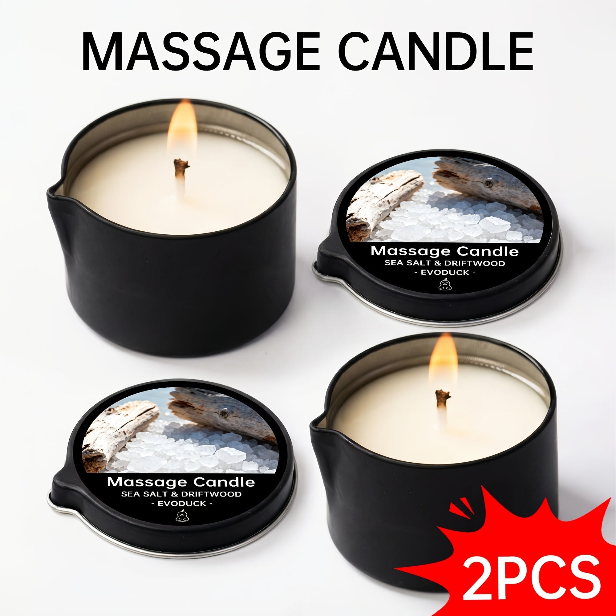 Scented Massage Candle 2-in-1 Soy Wax Essential Oil Body Lotion 20+ Scents 1pc 2pcs 6pcs Spa Nail Salon Pedicure Wedding Valentine Christmas Gift for Women