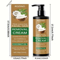 Semi Permanent Hair Removal Cream ¨C Coconut Formula 150g, Use Once for 3-Month Effectiveness, Instant Non-Irritating Smooth & Residue-Free Depilatory for Face, Lips, Armpits, Legs & Private Areas