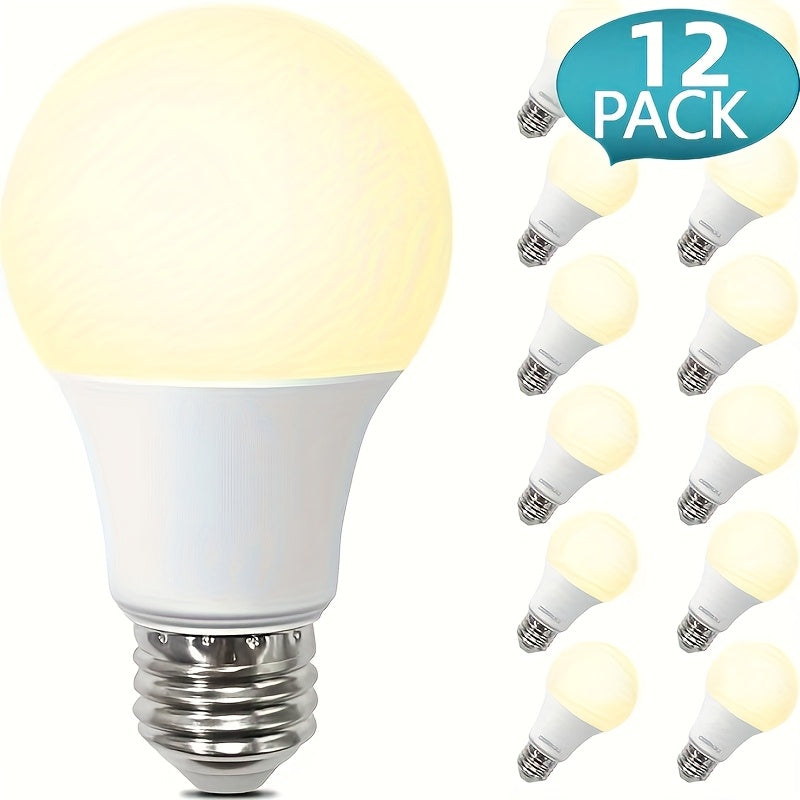 LED Light Bulbs 100 Watt Equivalent, A19 E26 Base 1100 Lumens 14W High Efficiency Bulb, 2700K Warm White & 4500K Natural White, 82+ CRI 15000 Hours Non-Dimmable, 12 Pack for Bedroom Living Room