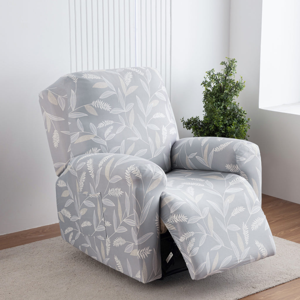 Tie Dye Lounge Chair Cover Set of 4 High Elasticity with Side Pockets Printed Stretch Chair Slipcover Pet Friendly for Bedroom Office Living Room Holiday Decor