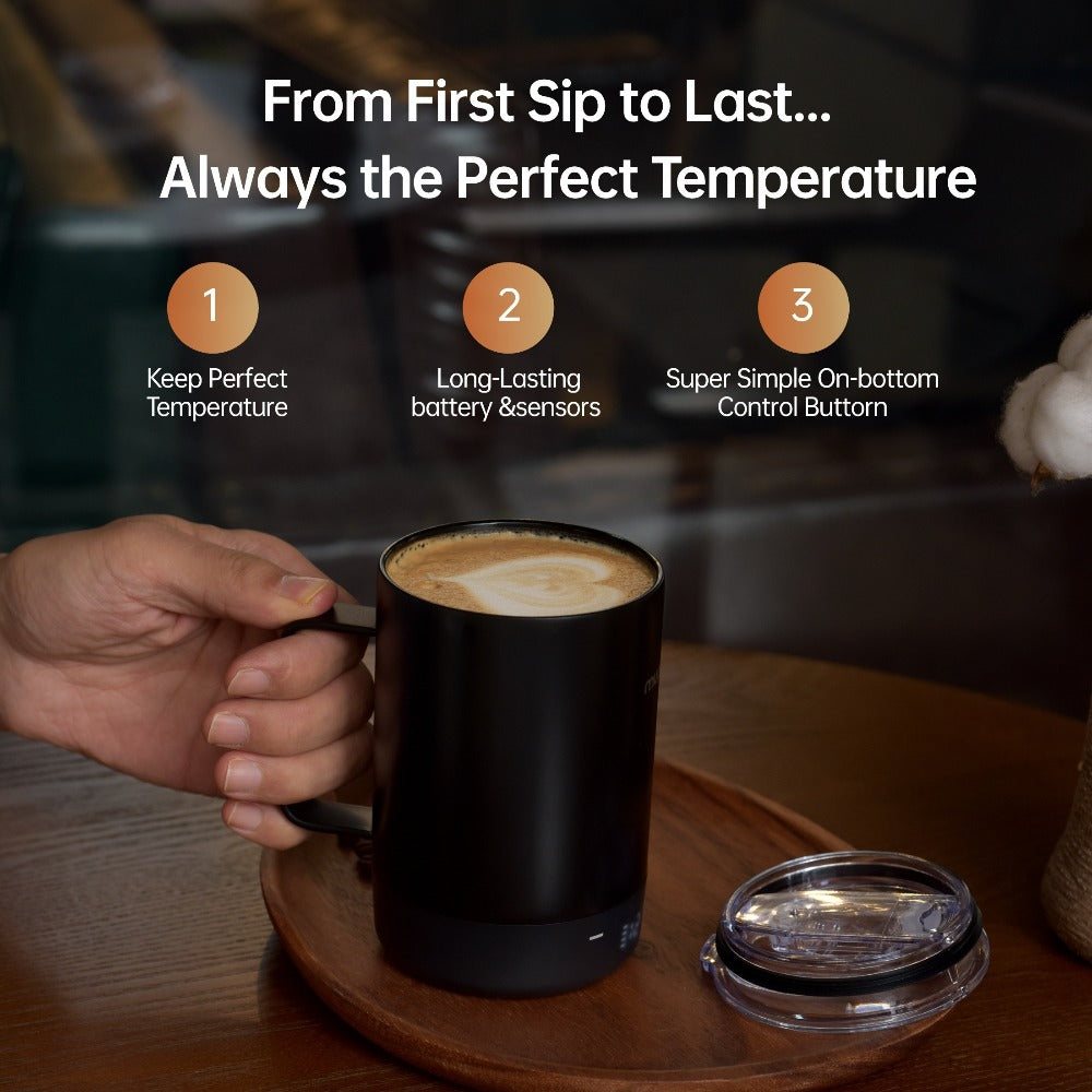 Self-Heating Coffee Mug with Temperature Control ¨C USB-C Rechargeable Smart Beverage Warmer Keep
