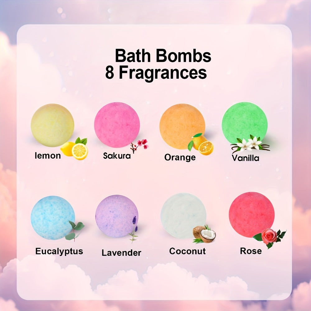 Bath Bombs Gift Set 23pcs Handmade Bubble Bath Fizzes with Essential Oils for Women Wife Girlfriend Birthday Christmas Valentine Anniversary