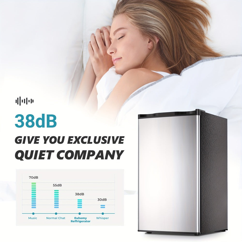 Mini Fridge with Freezer 1.7/3.5 Cu.Ft - Compact Refrigerator with Adjustable Thermostat, Energy Saving, Quiet 38dB, Perfect for Dorm, Bedroom, Apartment, Office & Home Use