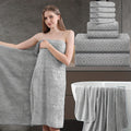 700GSM Bath Towel Set 8 Piece Extra Large Ultra Soft Thick - Highly Absorbent Quick Dry | 2 Oversized Bath Towels 2 Hand Towels 4 Washcloths | 16 Colors | Bathroom Hotel Gym Spa Adult Gift Set