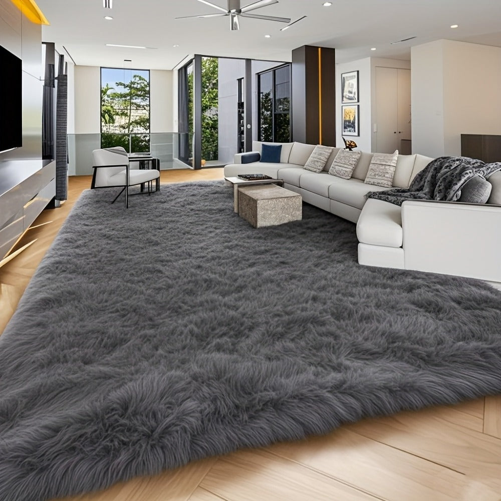Fluffy Area Rug 8x10 Large Plush Shag Rug for Living Room Bedroom Non-Slip Soft Fuzzy Carpet Modern Home Decor Floor Mat Teen Dorm Room Decor
