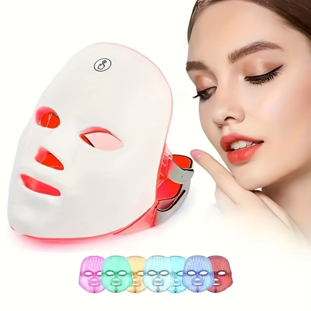 Photon Skin Rejuvenation Wand 7-Color LED Beauty Device - Multifunctional Home Facial Care Tool for Anti-Aging, Acne, Brightening & Wrinkle Reduction, Perfect Gift for Women & Girlfriend