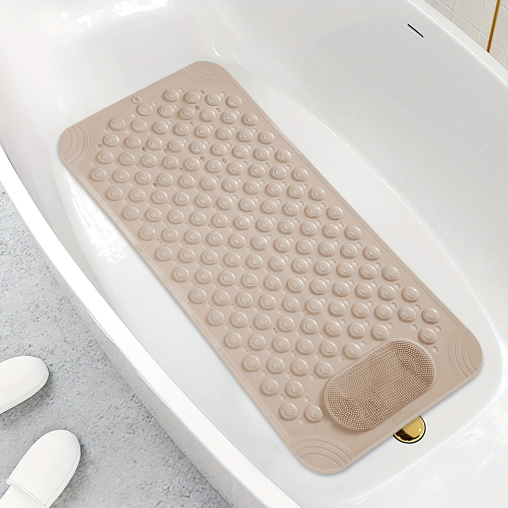 Non-Slip Bath Mat with Massage Texture Extra Large Shower Tub Mat Anti-Slip Bathtub Mat