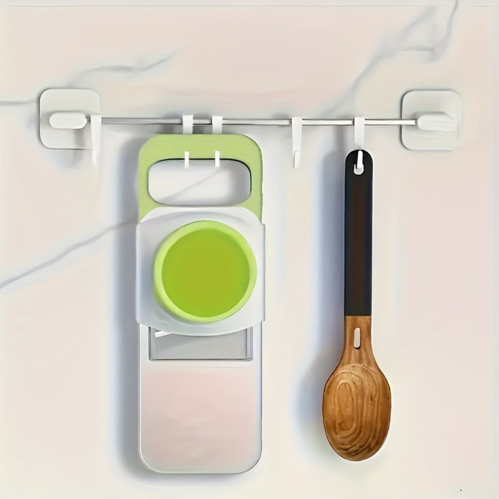 Mandoline Slicer 6-in-1 Vegetable Slicer Set with Interchangeable Blades - Stainless Steel Manual Julienne Grater Spiralizer Kitchen Tool for Potatoes Carrots Cucumbers with Safety Holder