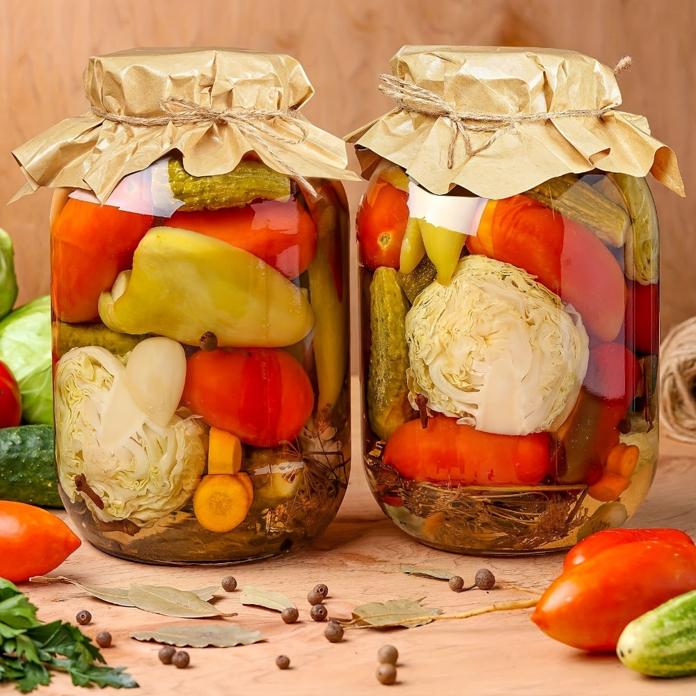 1 Gallon Glass Mason Jars with Hinged Airtight Lids 4 Pack - Wide Mouth Rectangular Freezer Safe Containers with Silicone Gaskets for Fermenting Canning Preserving Pantry and Kitchen Storage