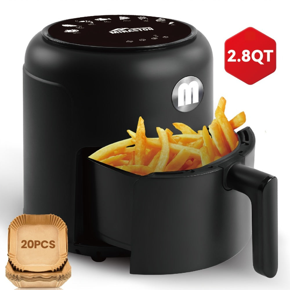 Air Fryer Smart Touch Screen ¨C 2.8QT & 6.5QT with Color Icons, Viewable Window, 8 Preset Recipes & Manual Adjustments, Dishwasher-Safe Basket for Family Meals & Party Cooking