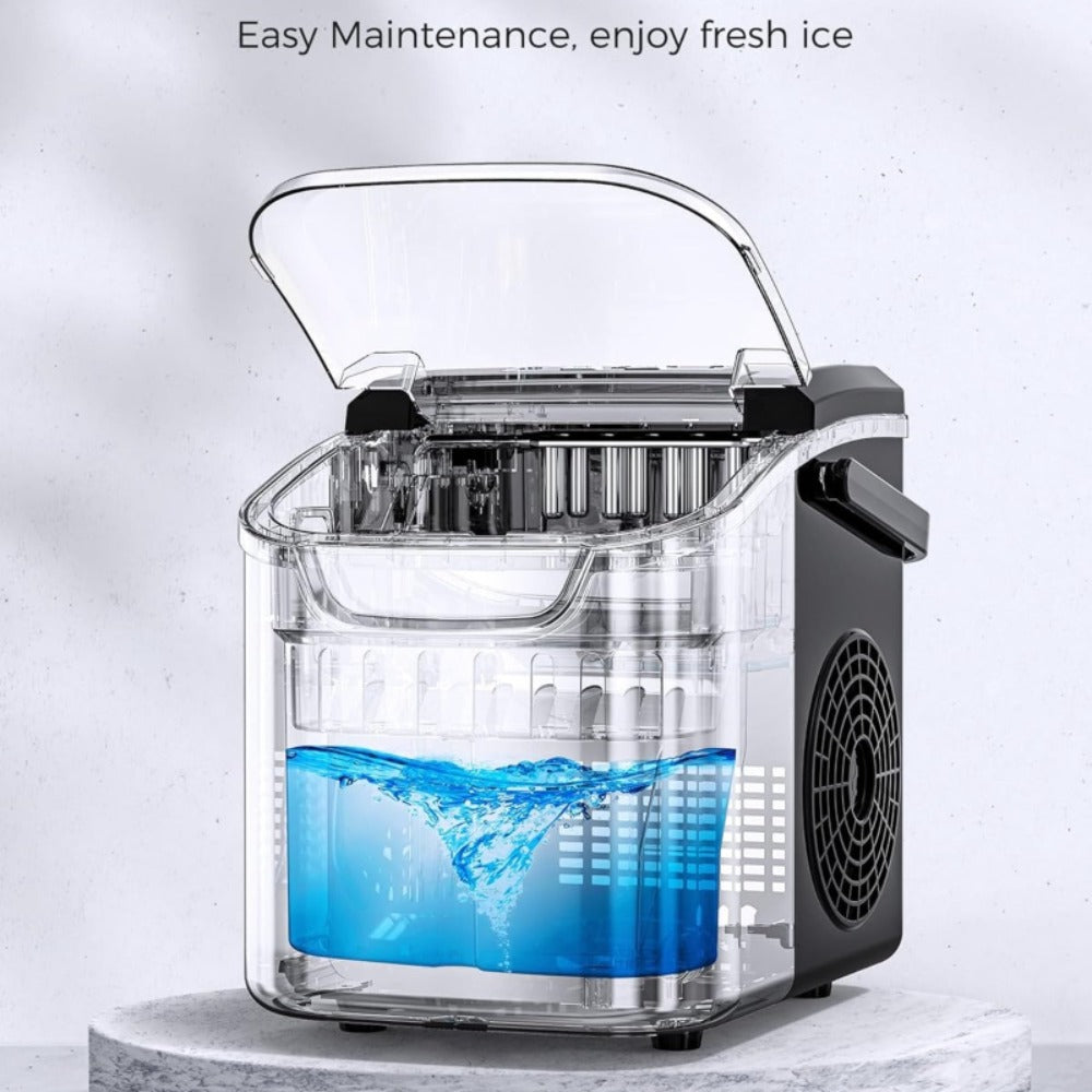 Ice Maker Machine ¨C Nugget Ice & Bullet Ice Countertop, 26-35 Lbs Daily, One-Button Operation, Self-Cleaning, Portable Ice Maker with Ice Scoop for Home, Kitchen & Office