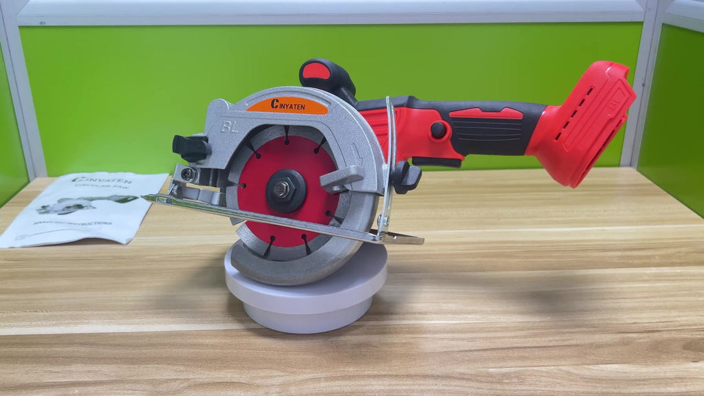 Brushless Circular Saw 5-Inch Kit 6900RPM with Battery & Charger ¨C 45¡ã Bevel Cut, Up to 6 Saw Blades, 2.0AH / 4.0AH Battery Options, Cordless Woodworking Saw for Wood Cutting, Garden & DIY Projects