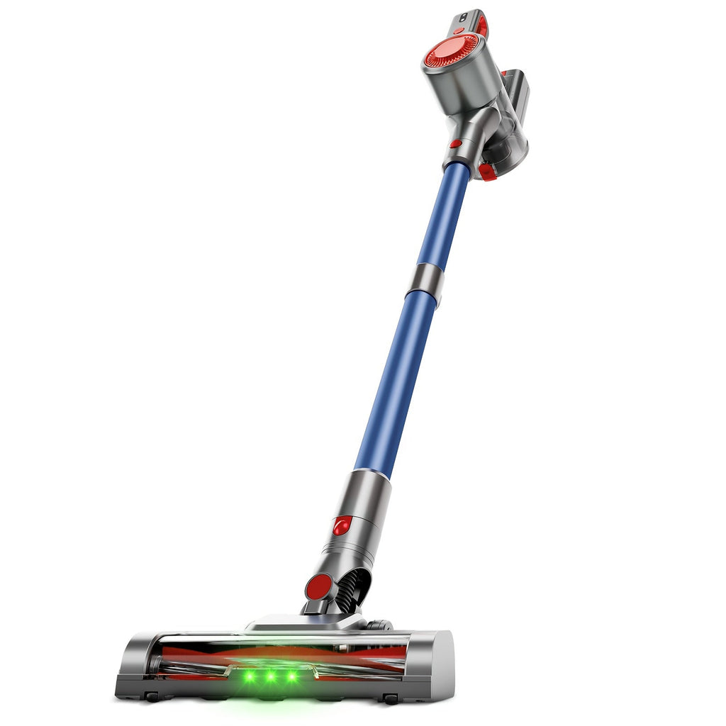 Cordless Stick Vacuum Cleaner 51-68KPa 3-Speed LED Floor Brush 45-Min Runtime Detachable Lightweight for Pet Hair Carpet Hard Floor