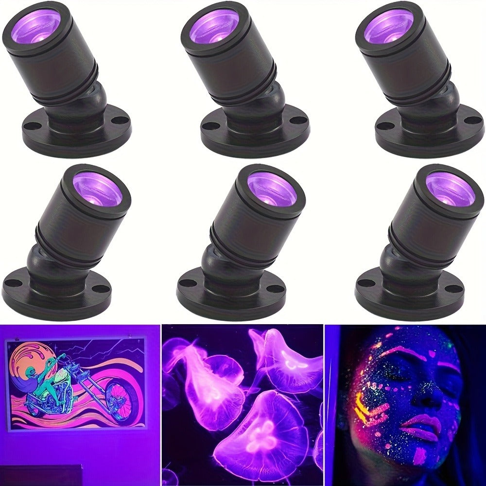 LED UV Blacklight USB Powered Mini Spotlight ¨C Glow Party, Tapestry & UV Reactive Decoration with On/Off Switch