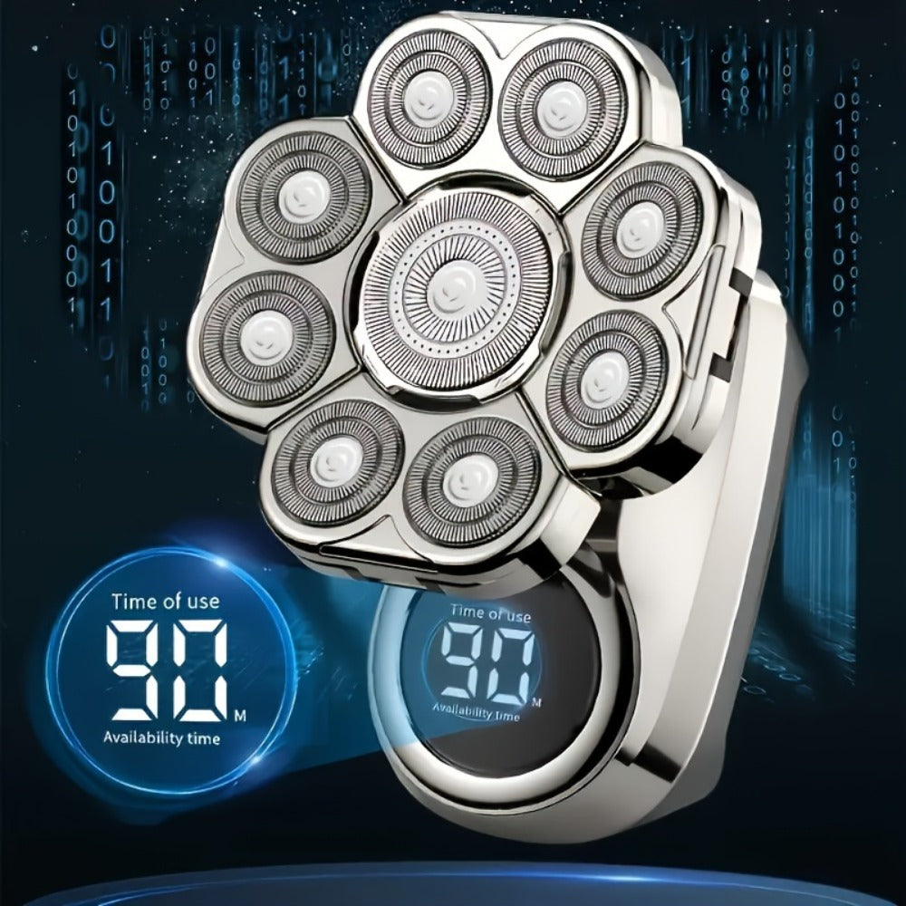 9D Electric Head Shaver for Bald Men ¨C 5-in-1 Cordless Rechargeable Bald Head Razor & Grooming Kit for Home and Travel