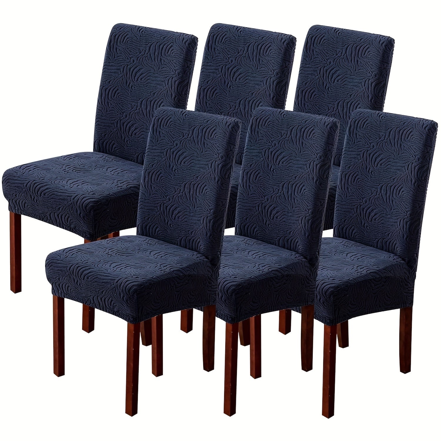 Dining Chair Covers Stretch Jacquard Slipcovers Removable Washable Chair Protector for Kitchen Hotel Restaurant Set of 4 or 6