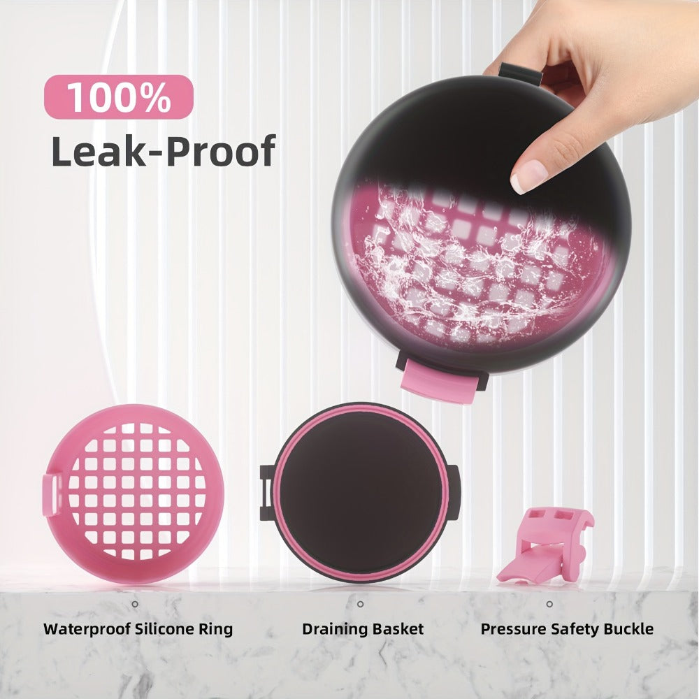 Retainer Case Leak-Proof Round Aligner Storage Box - Clear Orthodontic Retainer Case, Sealed Denture Storage Container for Invisalign, Braces & Dental Aligners, Portable & Hygienic