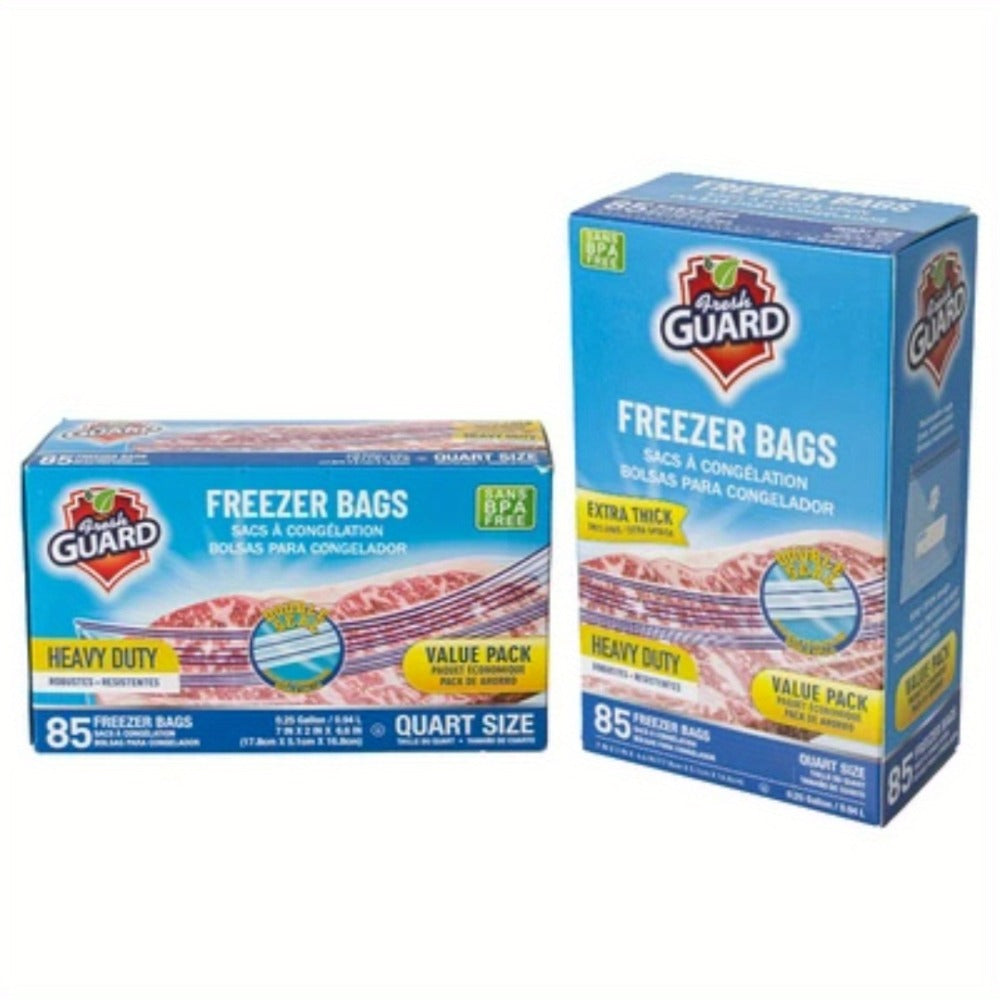 Food Storage Bags 85 Pack 0.25 Gallon | Resealable Freshness Bags Heavy Duty Secure Seal for Fruits, Vegetables, Grains & Meats, Kitchen Food Organization Bags, Flexible Freezer & Pantry Storage Solution