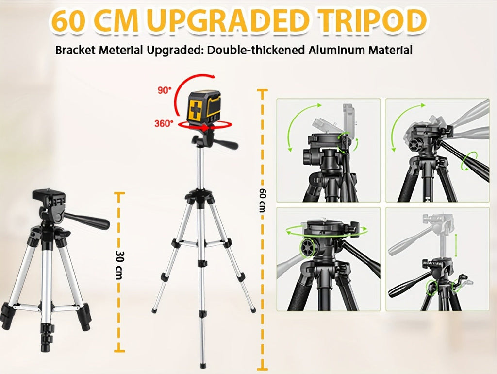 Green Laser Level Self-Leveling with Tripod ¨C Horizontal & Vertical Cross Line Laser for Construction, Tiling, Home Renovation & Interior Decoration