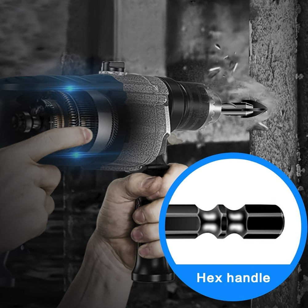 Masonry Drill Bits Set 10pcs ¨C Tungsten Carbide Tip Drill Bits for Tile, Brick, Glass, Ceramic, Concrete, Plastic & Wood | Multi-Material Heavy-Duty Drill Bit Kit for Home Improvement & DIY Projects