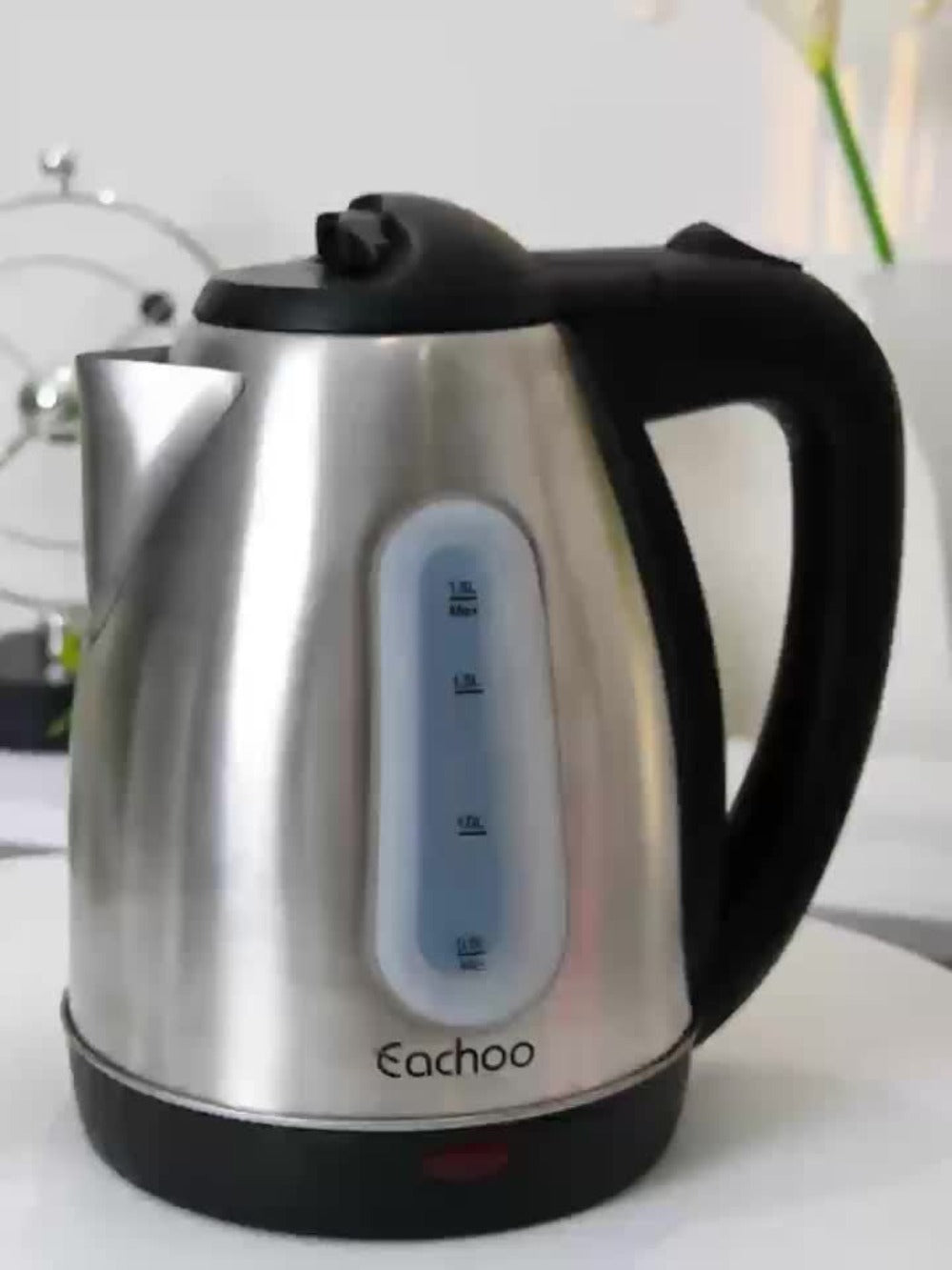 Electric Kettle 1200W Fast Boiling 1.8L Stainless Steel BPA-Free Auto Shut-Off Boil-Dry Protection 360 Swivel Base for Coffee Tea Kitchen Camping Office Home