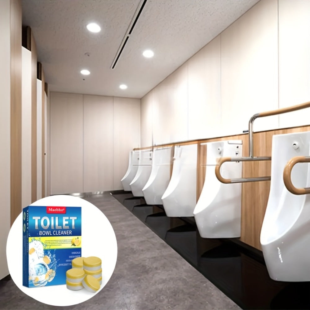 Cleaning Tablets ¨C Lemon Scented Toilet Cleaner Tablets for Stain & Urine Removal, Deodorizing Bowl Cleaner | Coffee Machine Cleaning Tablets for Deep Descaling & Stain Removal