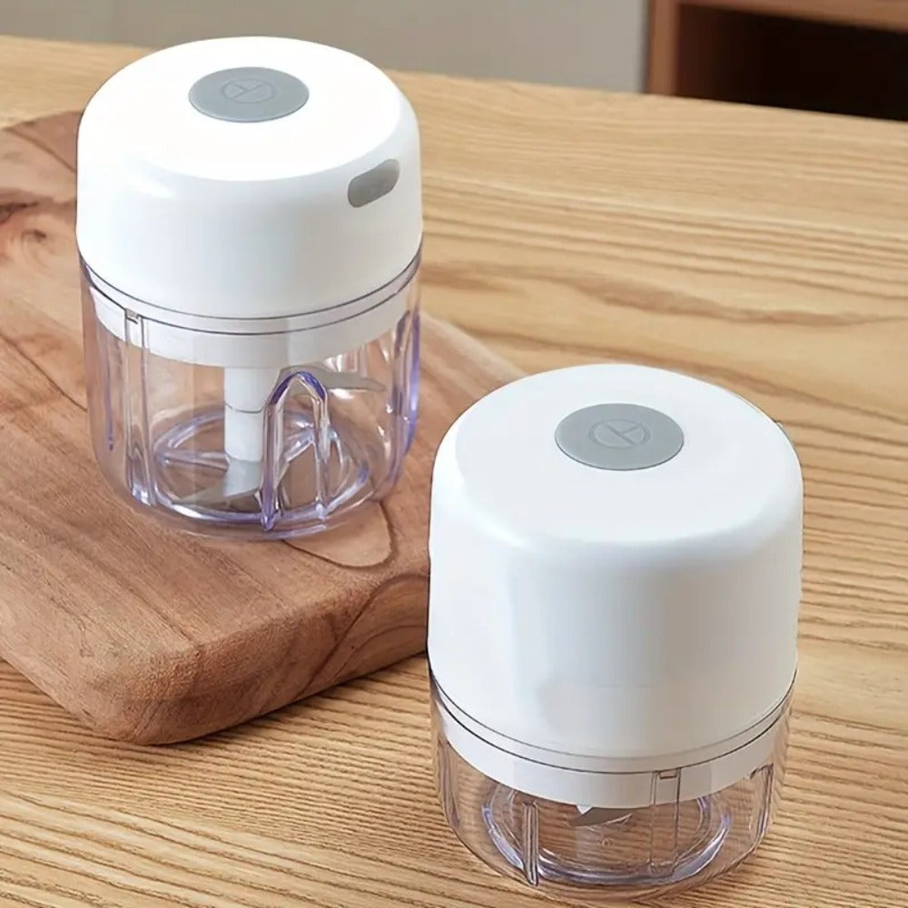 Electric Garlic Chopper & Mini Food Processor ¨C Rechargeable USB Portable Garlic Mincer with 2-Cup Container | Multi-Function Meat Grinder Vegetable Chopper Kitchen Gadget for Garlic Onion Ginger
