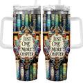 40oz Insulated Tumbler with Lid - Vibrant Bookshelf Art Double Wall Vacuum Travel Mug, Spill Proof Coffee Cup, Gift for Dad Mom, Christmas Birthday Father's Day Gift