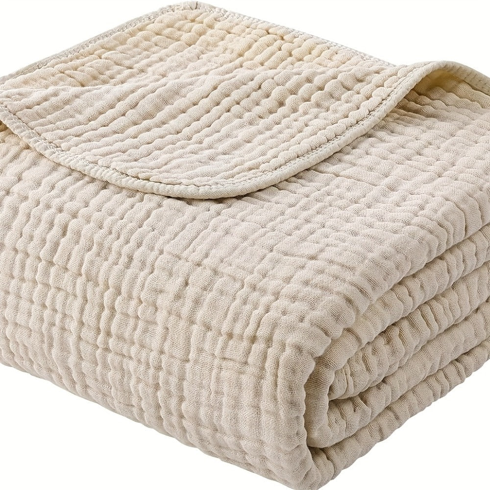 Morandi Cotton Muslin Blanket 6-Layer ¨C Soft Gauze Throw for Couch & Bed, Lightweight Breathable All Season, Machine Washable, 6 Colors