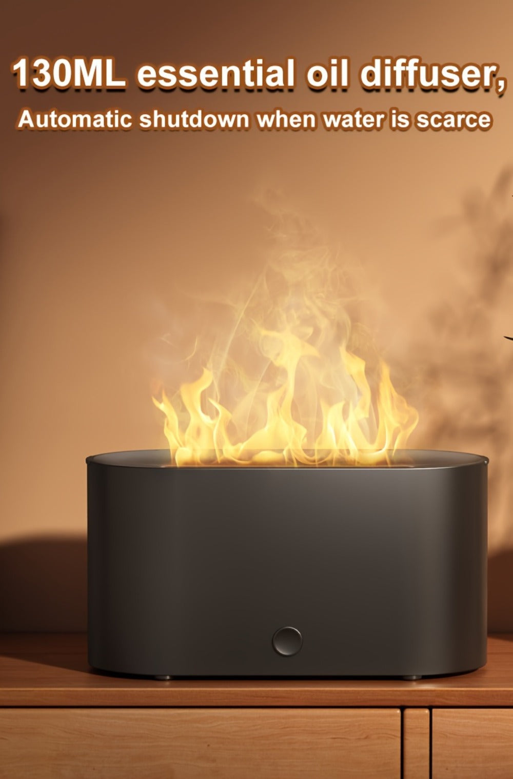 Flame Humidifier USB Mini - 7-Color Flame Atmosphere Light, Aromatherapy & Humidification 2-in-1, 3-Gear Mist Adjustable, Top Fill Design, Romantic Bedroom Decor Night Light, Christmas Gift