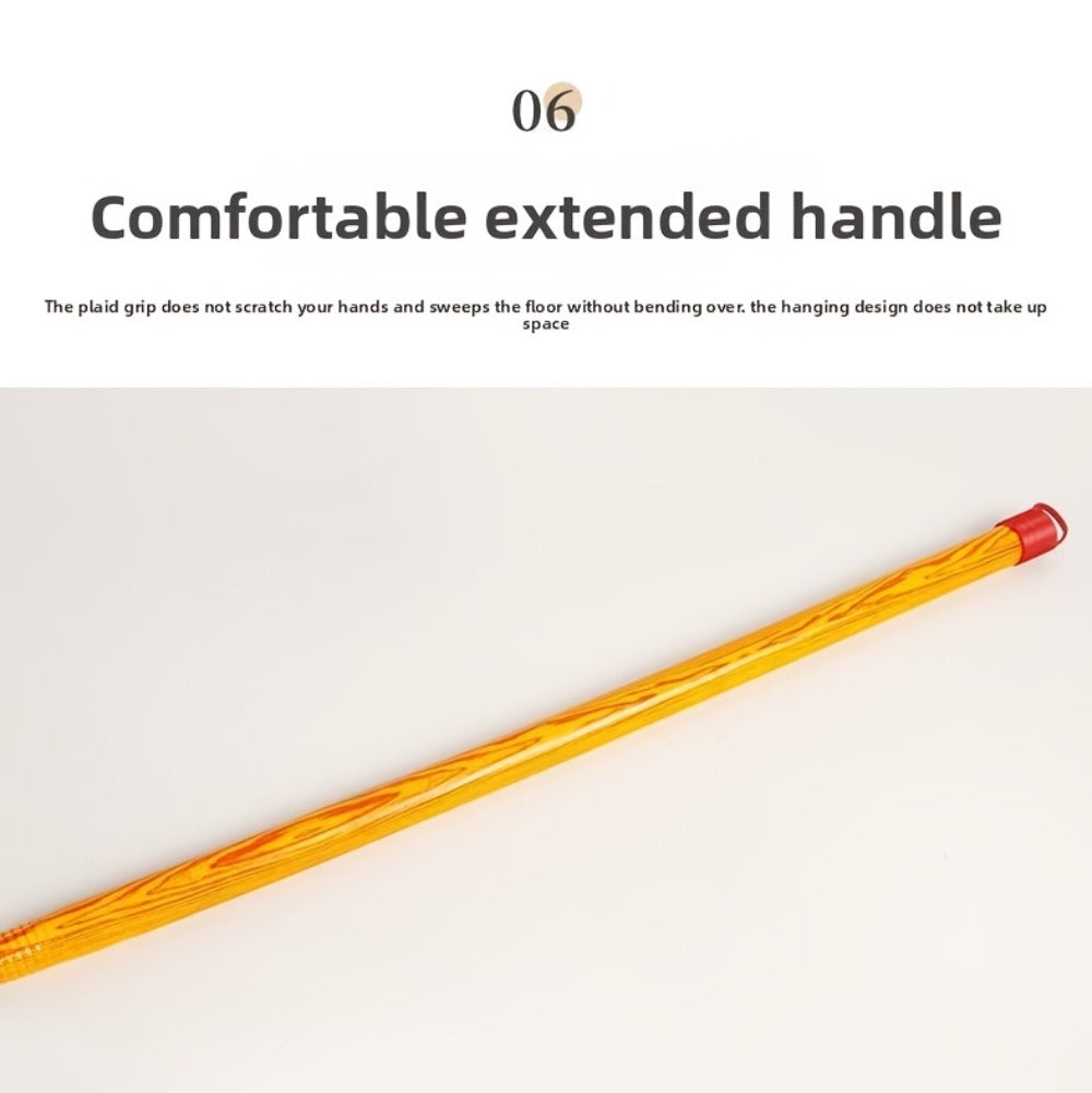 Natural Miscanthus Broom Handmade Thai Style Extra Long Heavy Duty Home Cleaning Broom Asian Grass Soft Bristle Cultural Decor