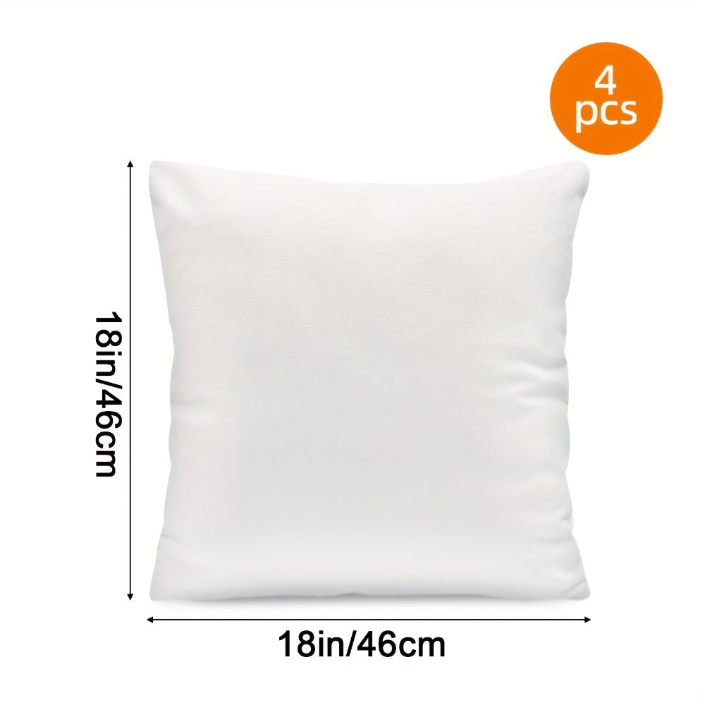 Outdoor Pillow Inserts 4/6 Pack ¨C Soft Microfiber Fill, Waterproof & Fluffy Throw Pillow Inserts for Sofa Bed Couch, 12x20 18x18 20x20 Inch