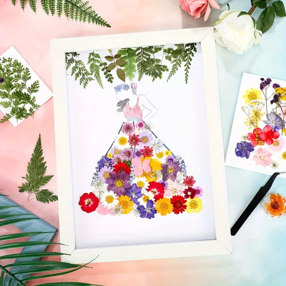 Dried Flower Set for Crafts ¨C Real Pressed Flowers for Resin, Scrapbooking, Epoxy Jewelry, Bookmarks, Wedding Cards & Art Decoration, 189 / 238 / 287 / 319 Pieces Mixed Variety Pack