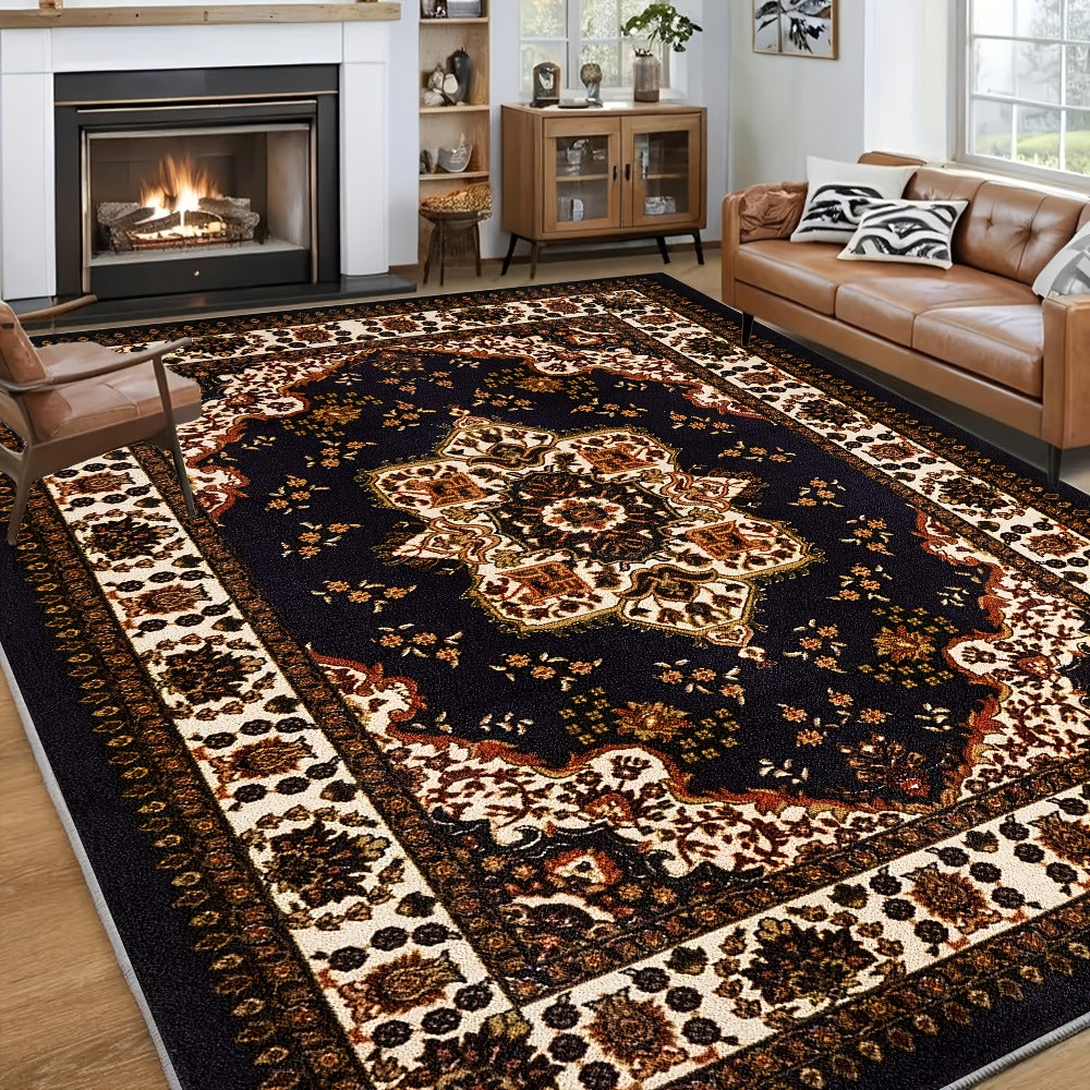 Large Area Rug for Living Room Bedroom ¨C Soft Fluffy Persian Bohemian Style Floor Mat, Anti-Slip Backing, Machine Washable, Vintage Carpet for Modern & Traditional Decor, Multiple Sizes