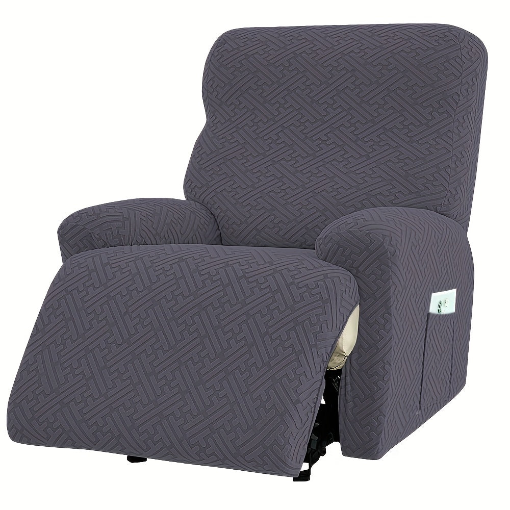 Stretch Recliner Slipcover with Pocket | All-Season 95% Polyester Spandex, All-in-One Recliner Chair Cover, Removable Washable Soft, Living Room Home Decor, 9 Colors