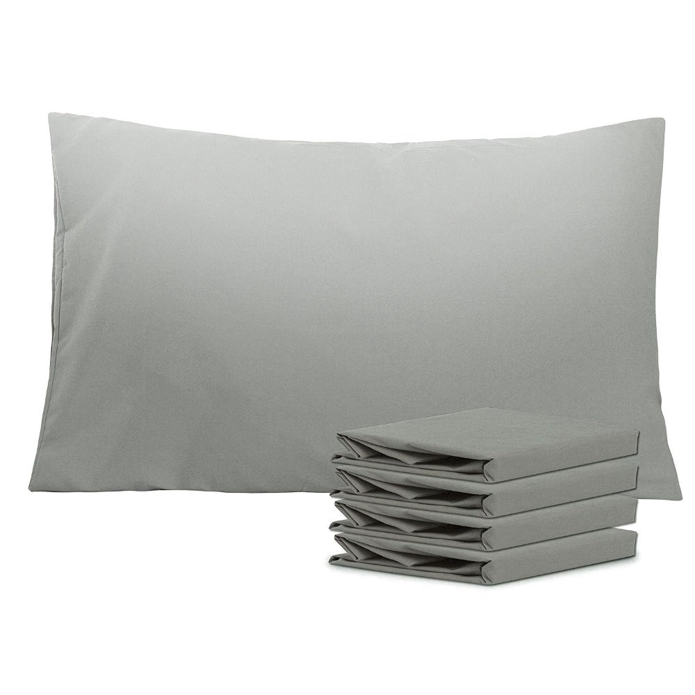 Pillowcases 4 Pack Queen 20x30 ¨C Brushed Microfiber Soft Wrinkle-Free Fade-Resistant Envelope Closure Solid Color 32 Colors