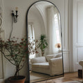 Full Length Mirror Arched Floor Mirror with Stand - Freestanding & Wall Mount Full Body Mirror for Bedroom, Living Room & Cloakroom, Available in 59¡±x18¡±, 64¡±x21¡±, 68¡±x26¡±, Elegant Home Decor