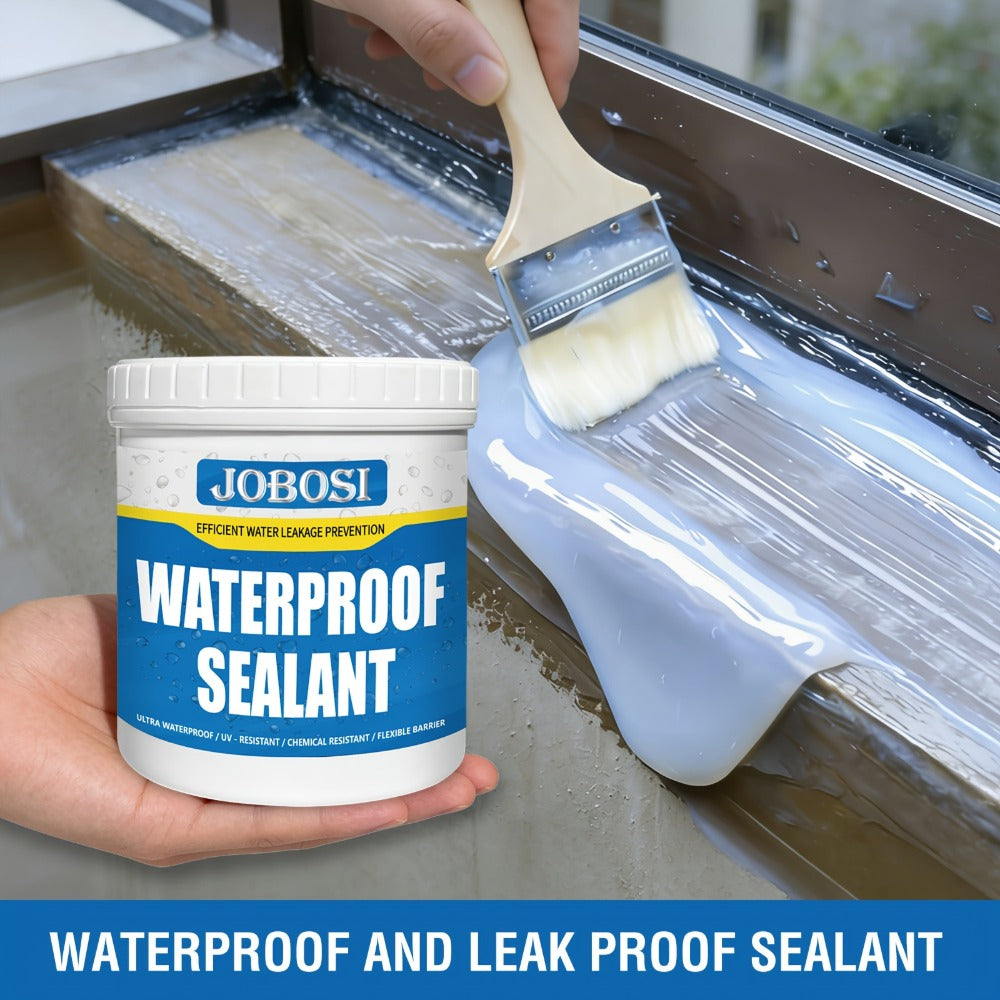 Waterproof Sealant Liquid Glue 32oz 1KG Leak Repair Agent ¨C Indoor Outdoor Waterproof Coating for Roof Basement Wall Pipe Crack Sealing, Transparent & Black, Strong Adhesive Waterproof Repair Glue