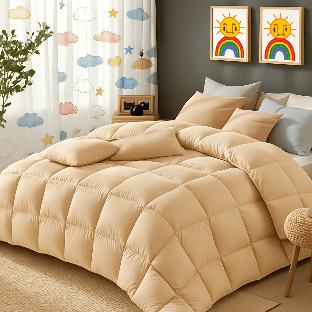 Comforter Set 7 Piece Bed in a Bag Full Queen King Soft Satin-Like Fabric with Fitted Sheet Flat Sheet Pillowcases Breathable Bedding Set for Bedroom Hotel
