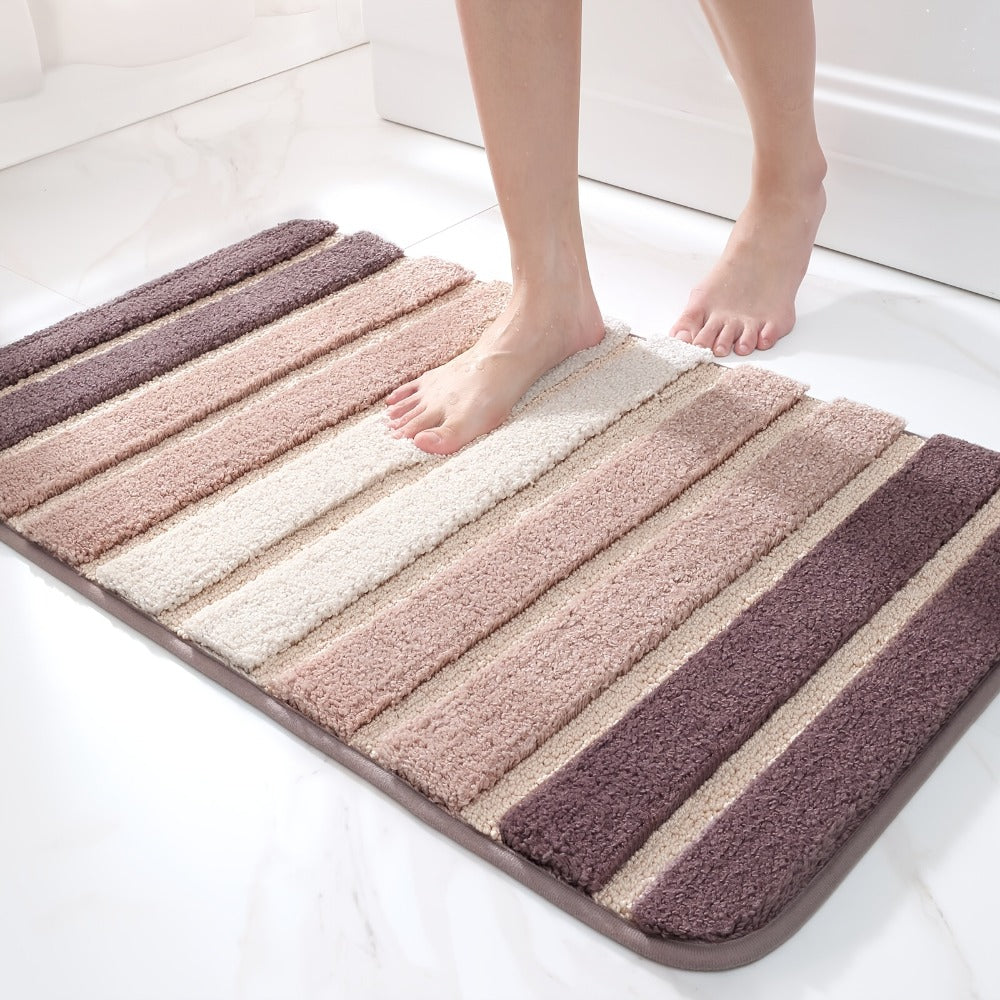 Chenille Bath Rug Non-Slip Absorbent Bathroom Mat ¨C Extra Thick 1850g/©O Plush Washable Floor Mat for Bathroom Shower