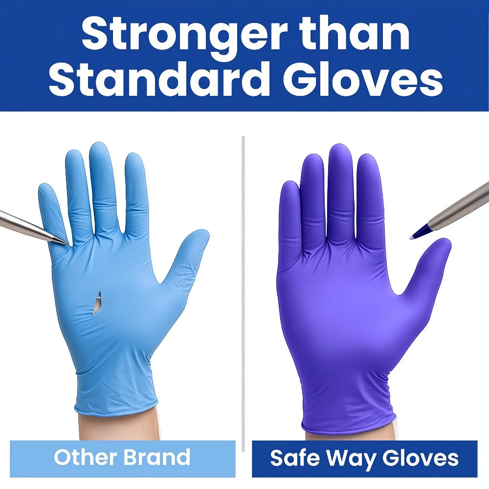 Disposable Nitrile Gloves 500pcs Dark Purple 4.5 Mil Latex-Free Powder-Free S/M/L/XL Kitchen Cleaning Pet Care Multi-Purpose